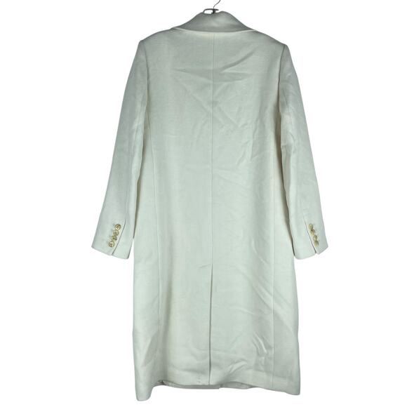 Ann Taylor Wool Blend Double Breasted Long Coat White Size S - Picture 7 of 10